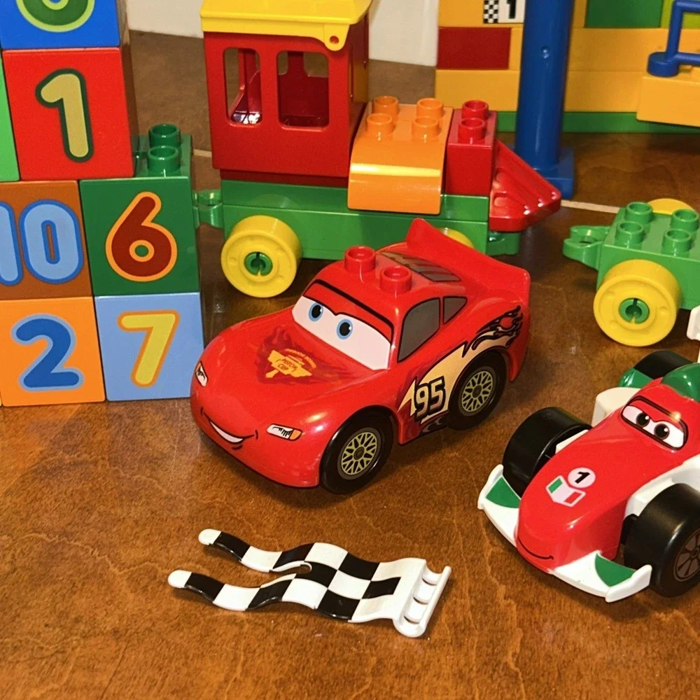 Lego Duplo Disney Puxar Cars Parts Lightning McQueen, Francisco, Shu Todoroki F1